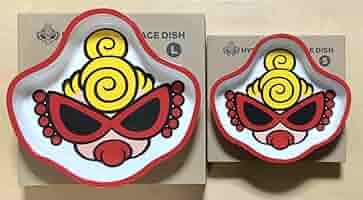 Amazon | ヒスミニ プレート L S 赤 FACE DISH 皿 メラミン